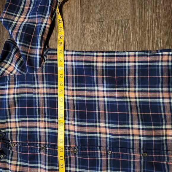 The Foundry Supply Co Flannel Button Up Shirt Mens Size Large Tall LT - Picture 6 of 8